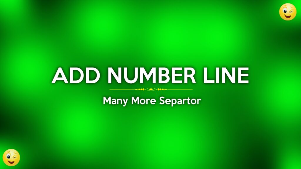 Add numbers line Online