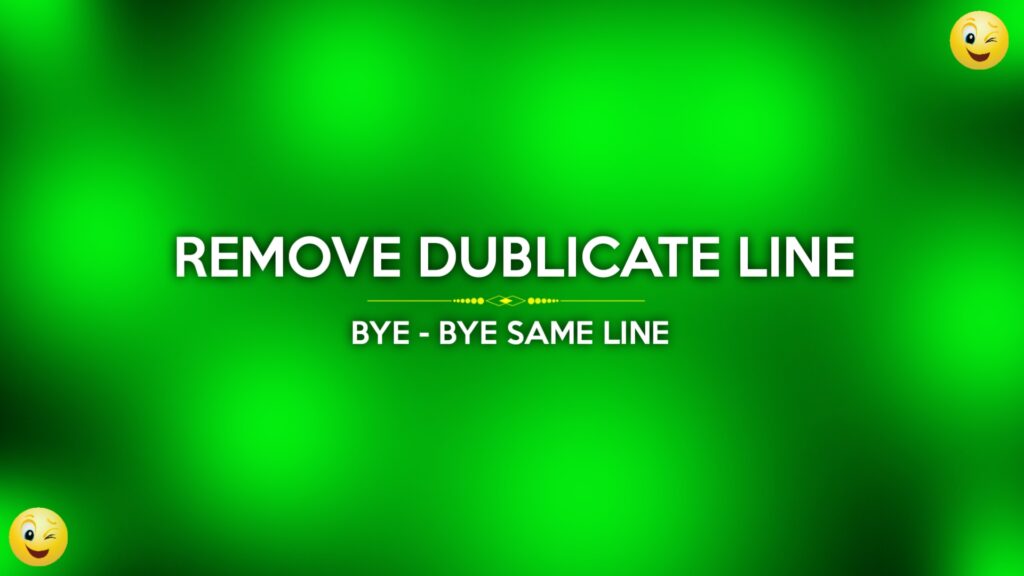 Remove Dublicate Lines Online